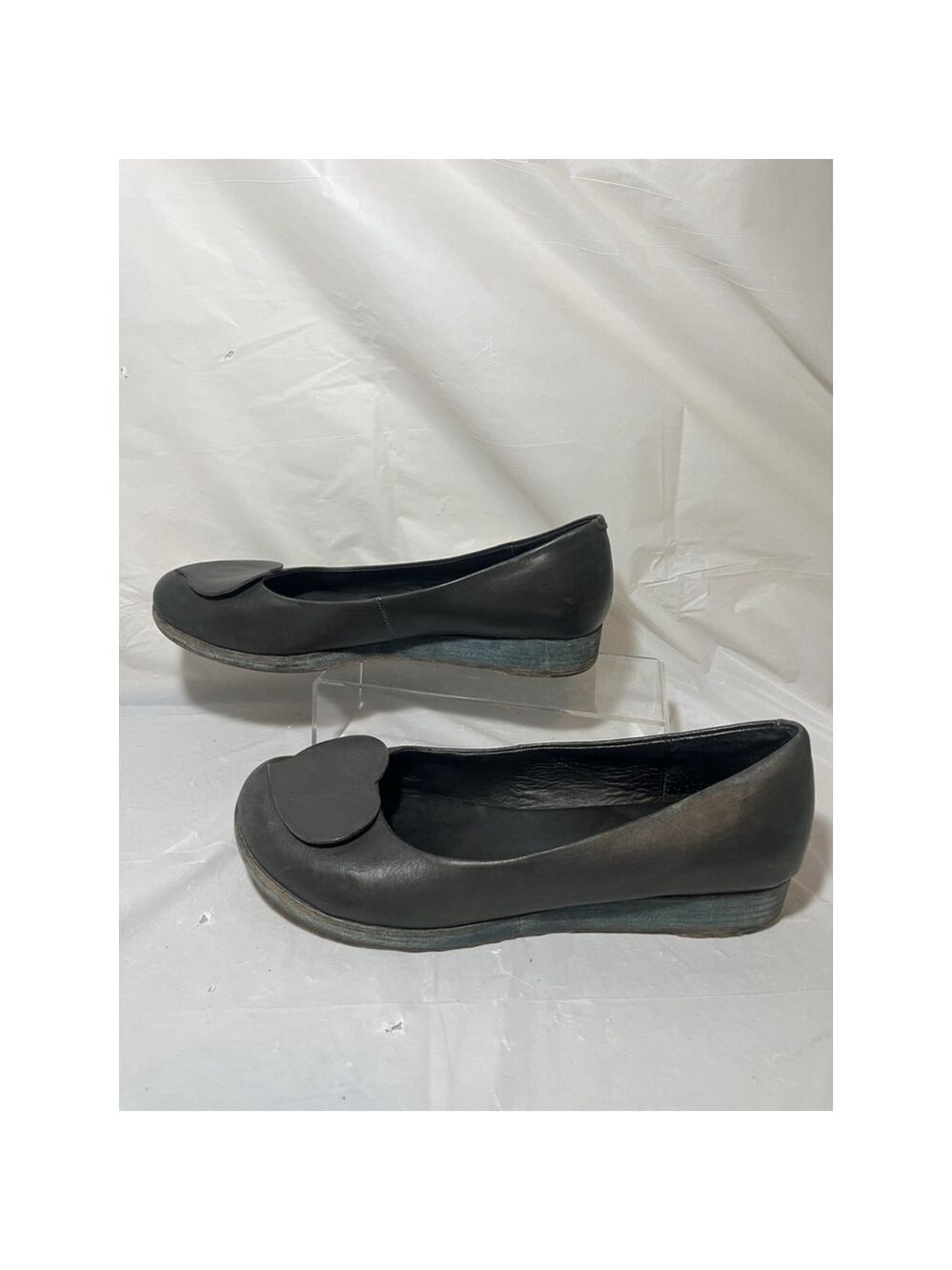 Korks by Kork-Ease Womens Cruz Leather Heart Ballet Flats Black Size 9.5/41 - Picture 8 of 15